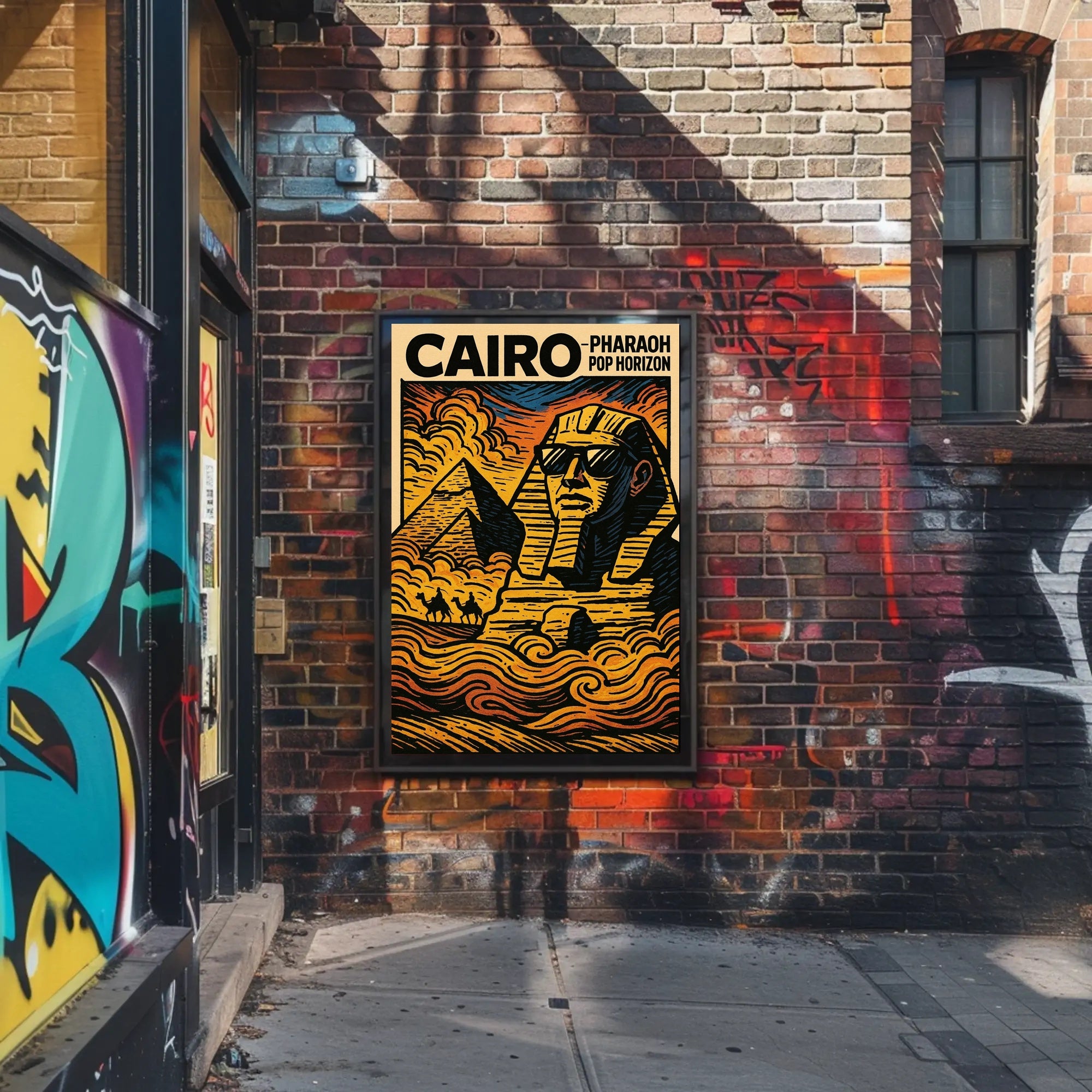 Cairo Pop Art Poster Featuring The Great Sphinx PosterGoat