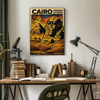 Cairo Pop Art Poster Featuring The Great Sphinx PosterGoat