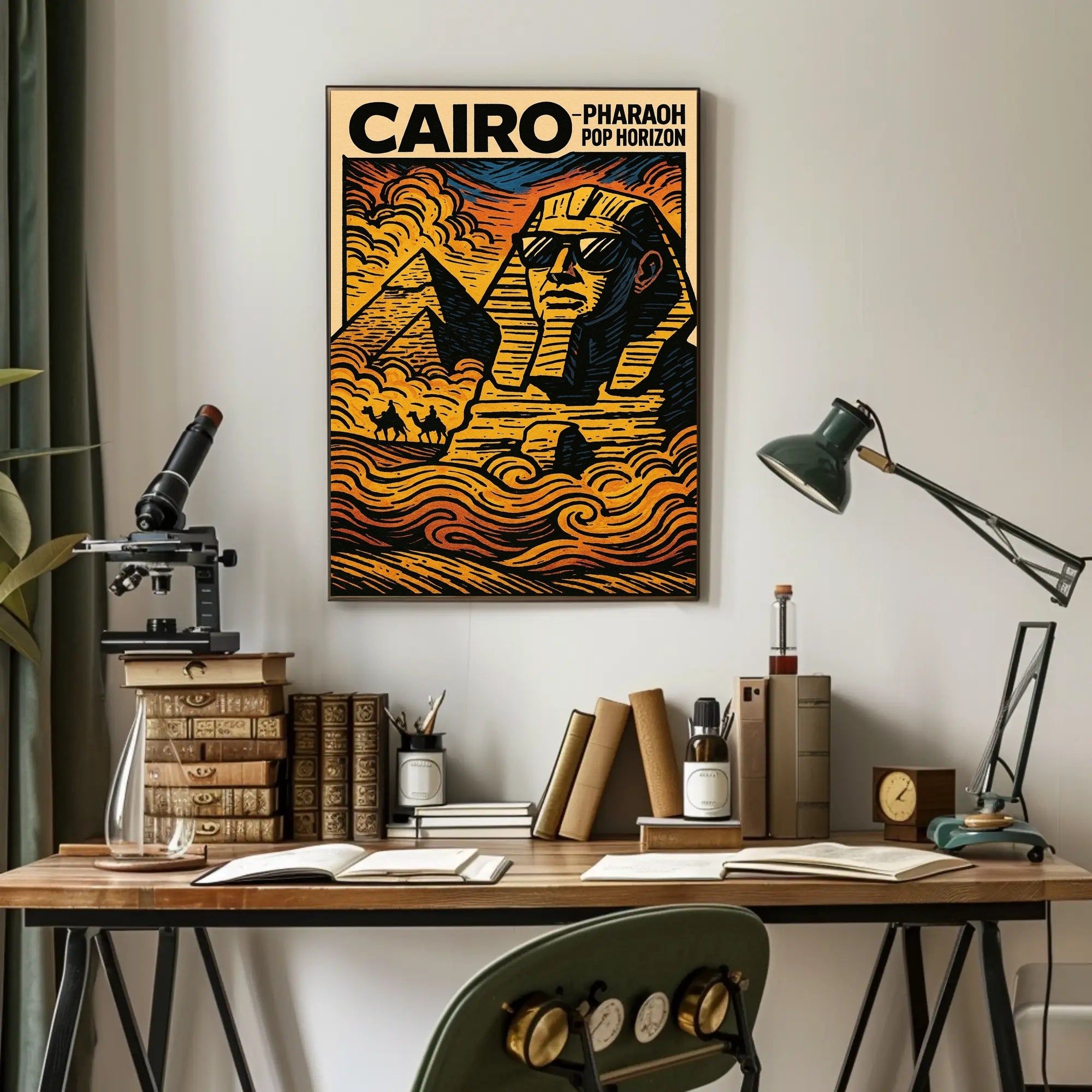 Cairo Pop Art Poster Featuring The Great Sphinx PosterGoat