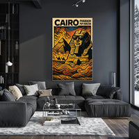 Cairo Pop Art Poster Featuring The Great Sphinx PosterGoat