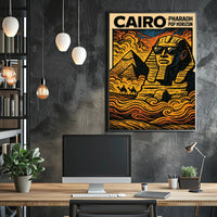 Cairo Pop Art Poster Featuring The Great Sphinx PosterGoat