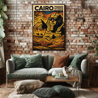 Cairo Pop Art Poster Featuring The Great Sphinx PosterGoat