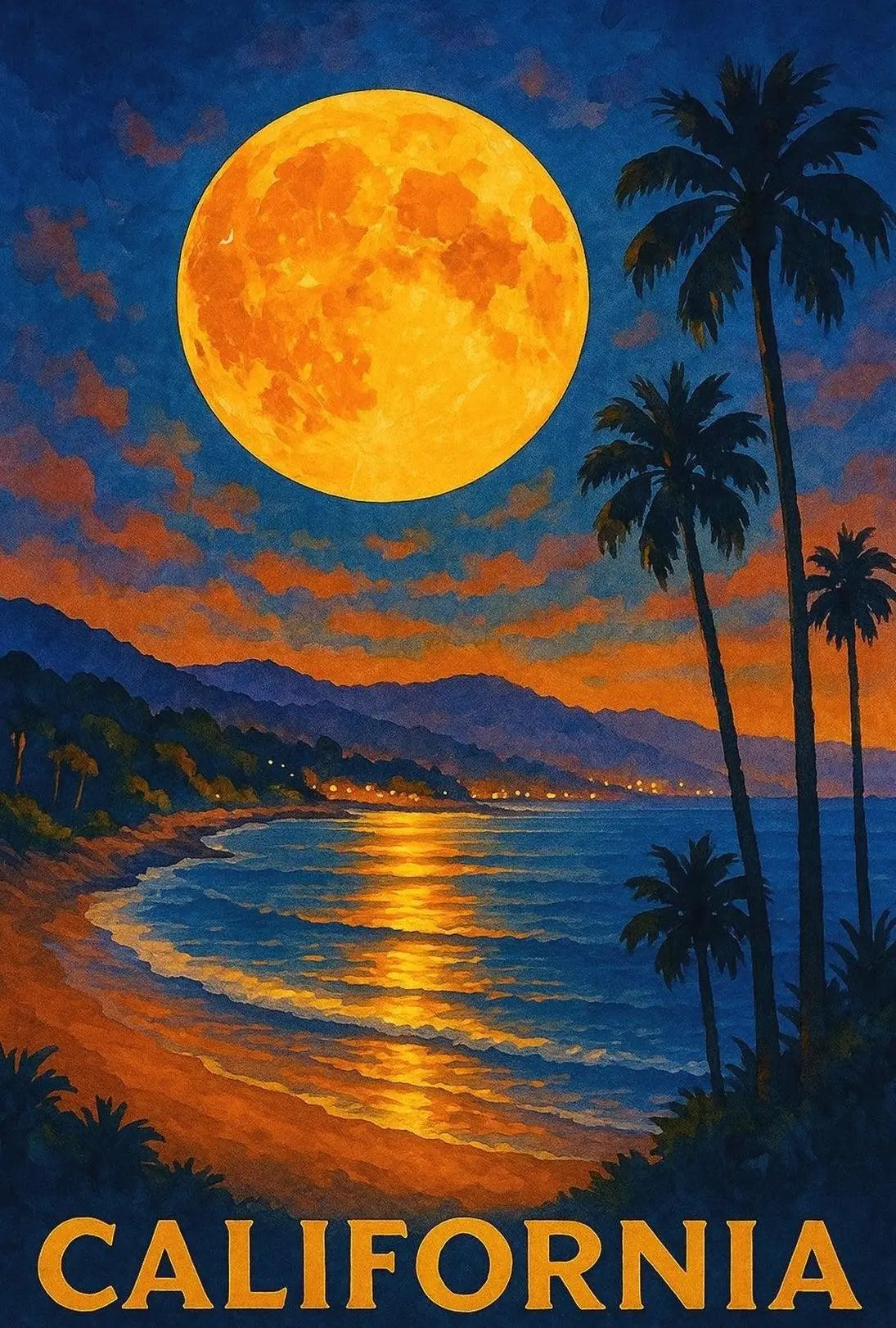 California Coastal Beauty: Vintage Travel Poster PosterGoat