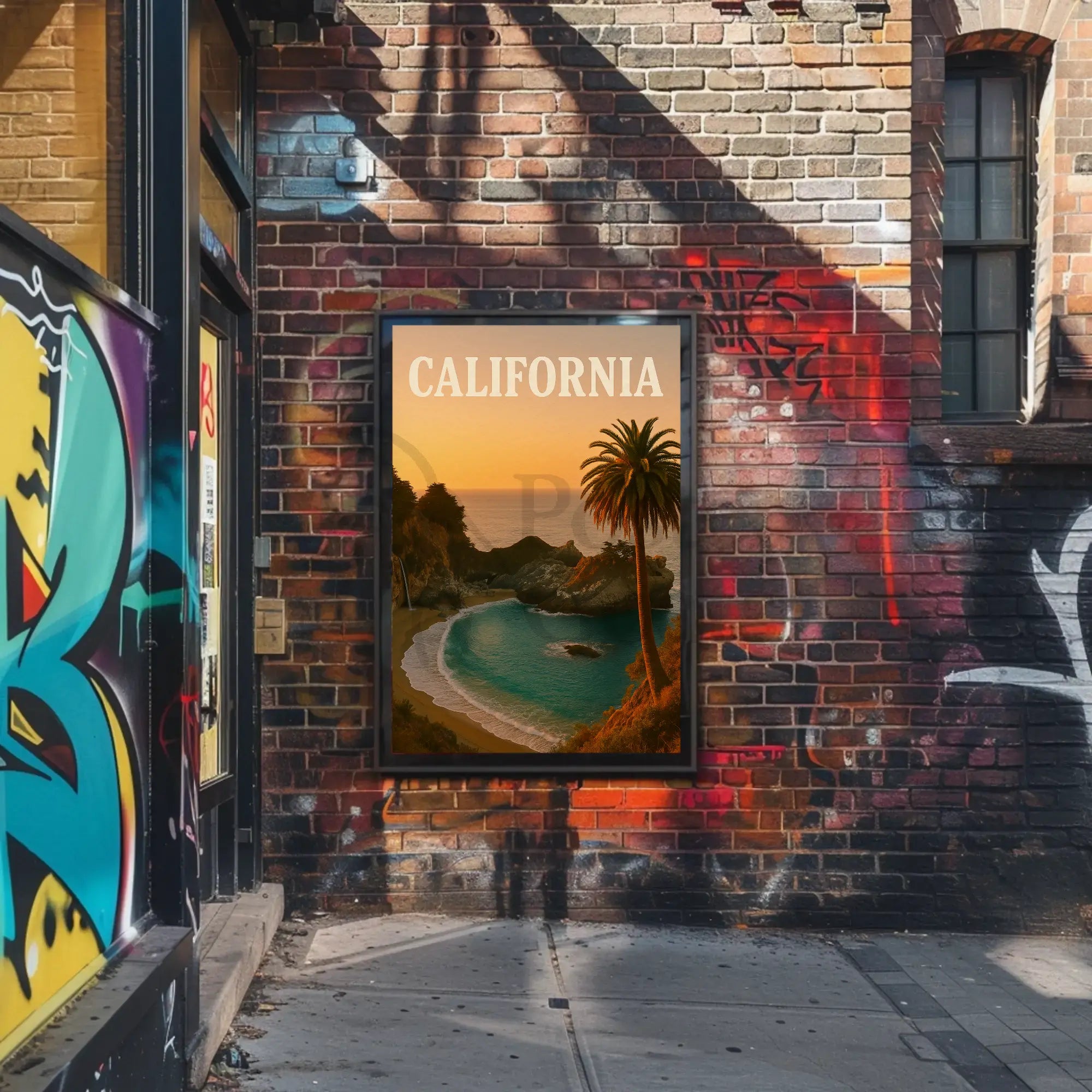 California Coastal Serenity Scenic Travel Poster PosterGoat
