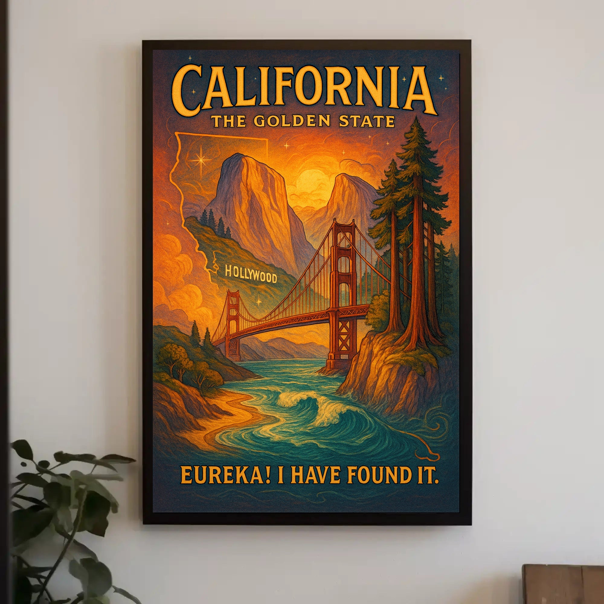 California The Golden State Poster PosterGoat