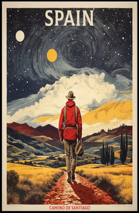 Camino de Santiago Travel Adventure Poster PosterGoat