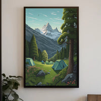Camping in Alpine Wilderness National Park Poster PosterGoat