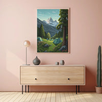 Camping in Alpine Wilderness National Park Poster PosterGoat