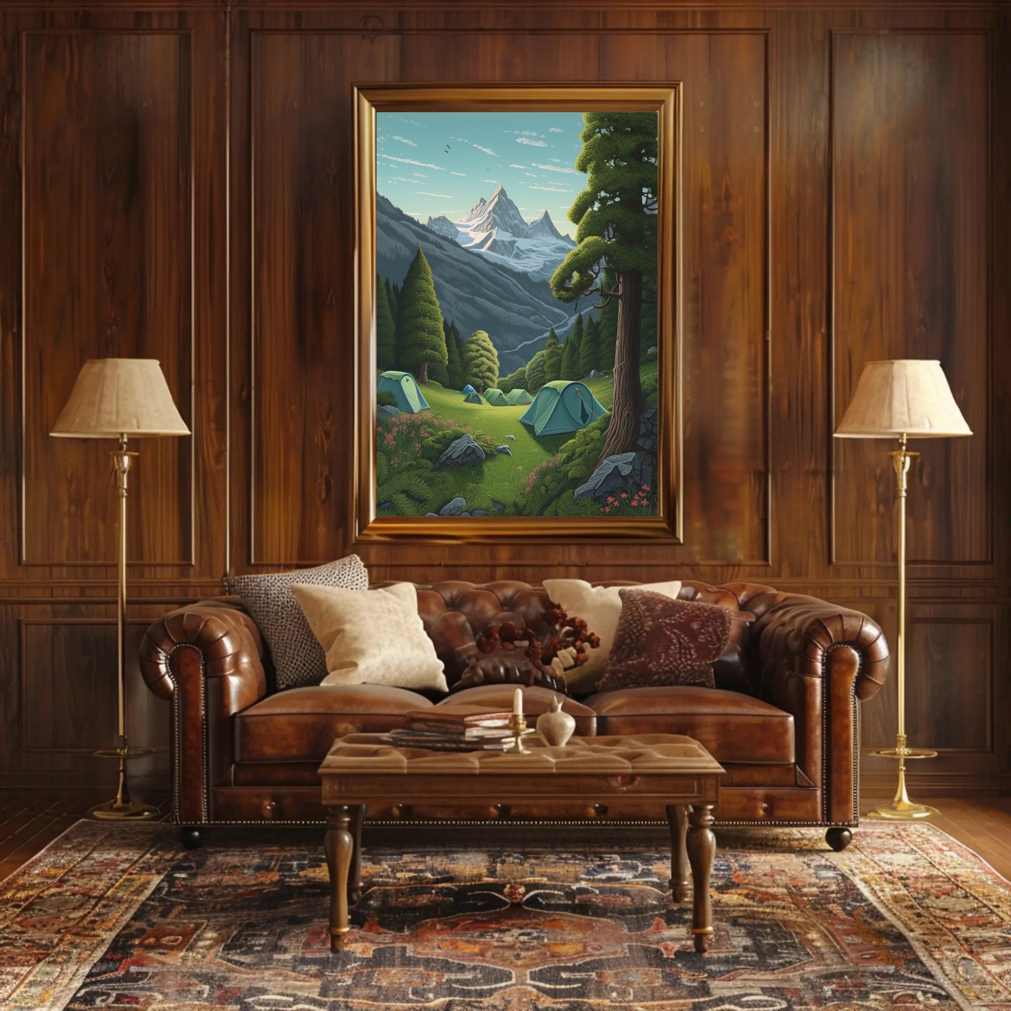 Camping in Alpine Wilderness National Park Poster PosterGoat