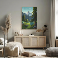 Camping in Alpine Wilderness National Park Poster PosterGoat