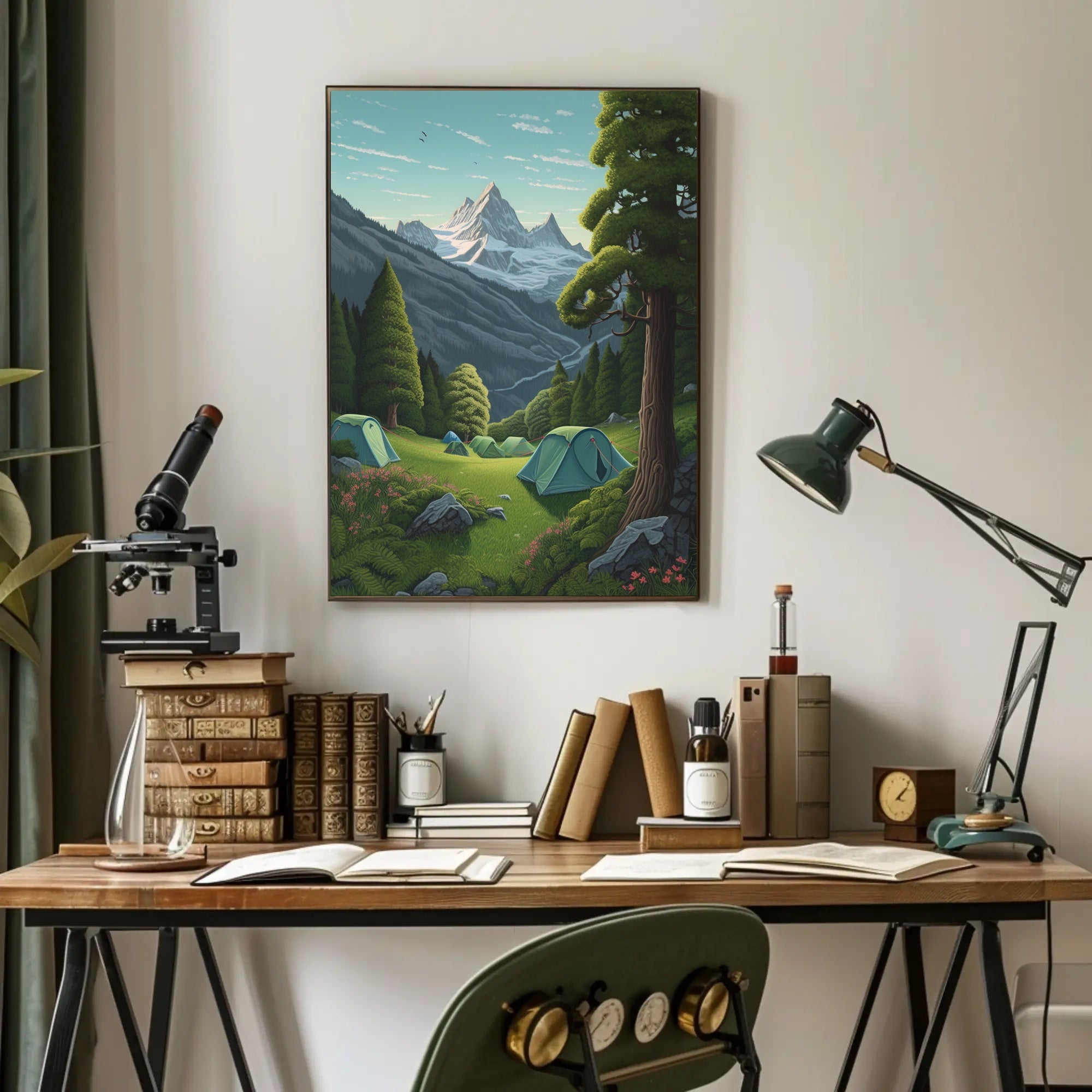 Camping in Alpine Wilderness National Park Poster PosterGoat