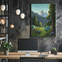 Camping in Alpine Wilderness National Park Poster PosterGoat