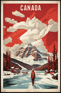 Canadian Wilderness Hike: Vibrant Travel Poster PosterGoat