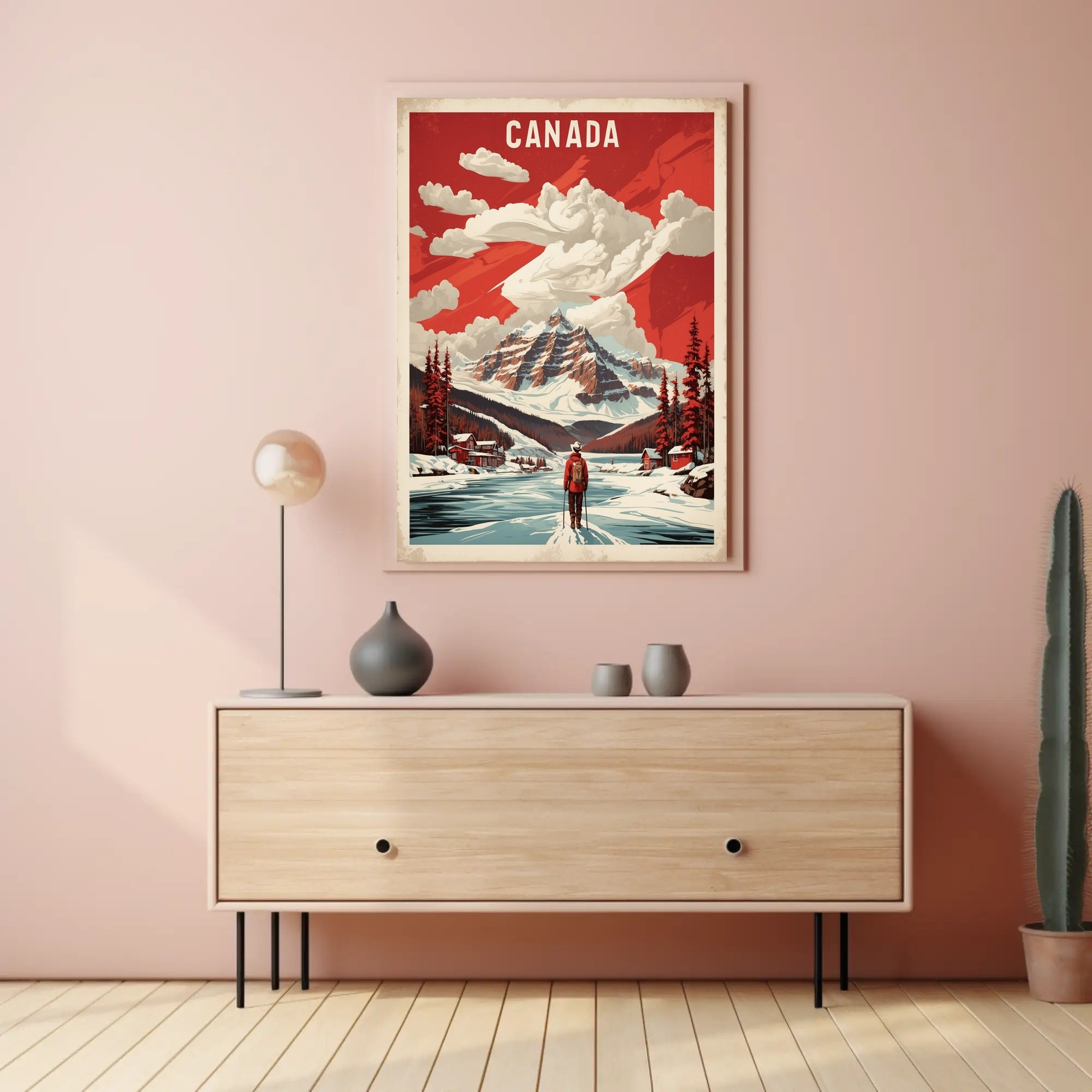 Canadian Wilderness Hike: Vibrant Travel Poster PosterGoat