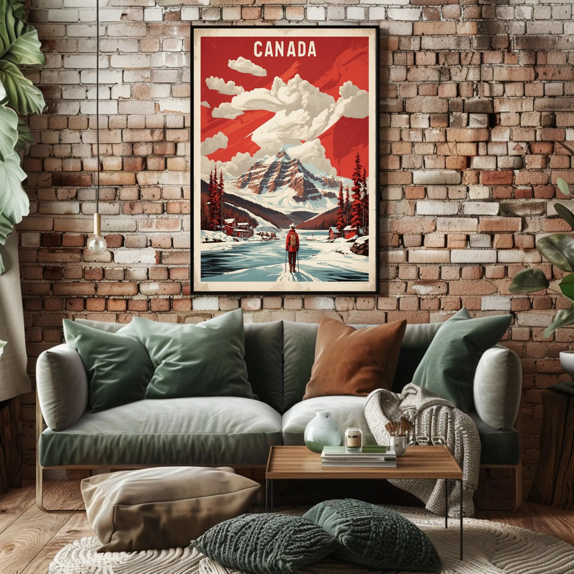 Canadian Wilderness Hike: Vibrant Travel Poster PosterGoat