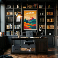 Canadian Wilderness Scenic Beauty Minimalist Travel Poster PosterGoat