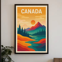 Canadian Wilderness Scenic Beauty Minimalist Travel Poster PosterGoat