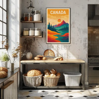 Canadian Wilderness Scenic Beauty Minimalist Travel Poster PosterGoat