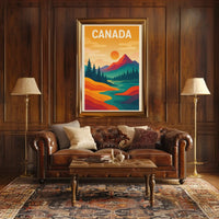 Canadian Wilderness Scenic Beauty Minimalist Travel Poster PosterGoat