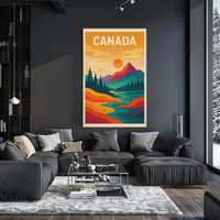 Canadian Wilderness Scenic Beauty Minimalist Travel Poster PosterGoat