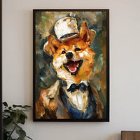 Canine Elegance: Anthropomorphic Shiba Inu Artistic Poster PosterGoat