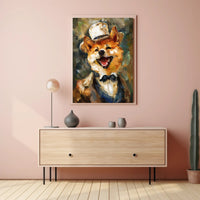Canine Elegance: Anthropomorphic Shiba Inu Artistic Poster PosterGoat