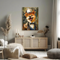 Canine Elegance: Anthropomorphic Shiba Inu Artistic Poster PosterGoat