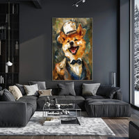 Canine Elegance: Anthropomorphic Shiba Inu Artistic Poster PosterGoat
