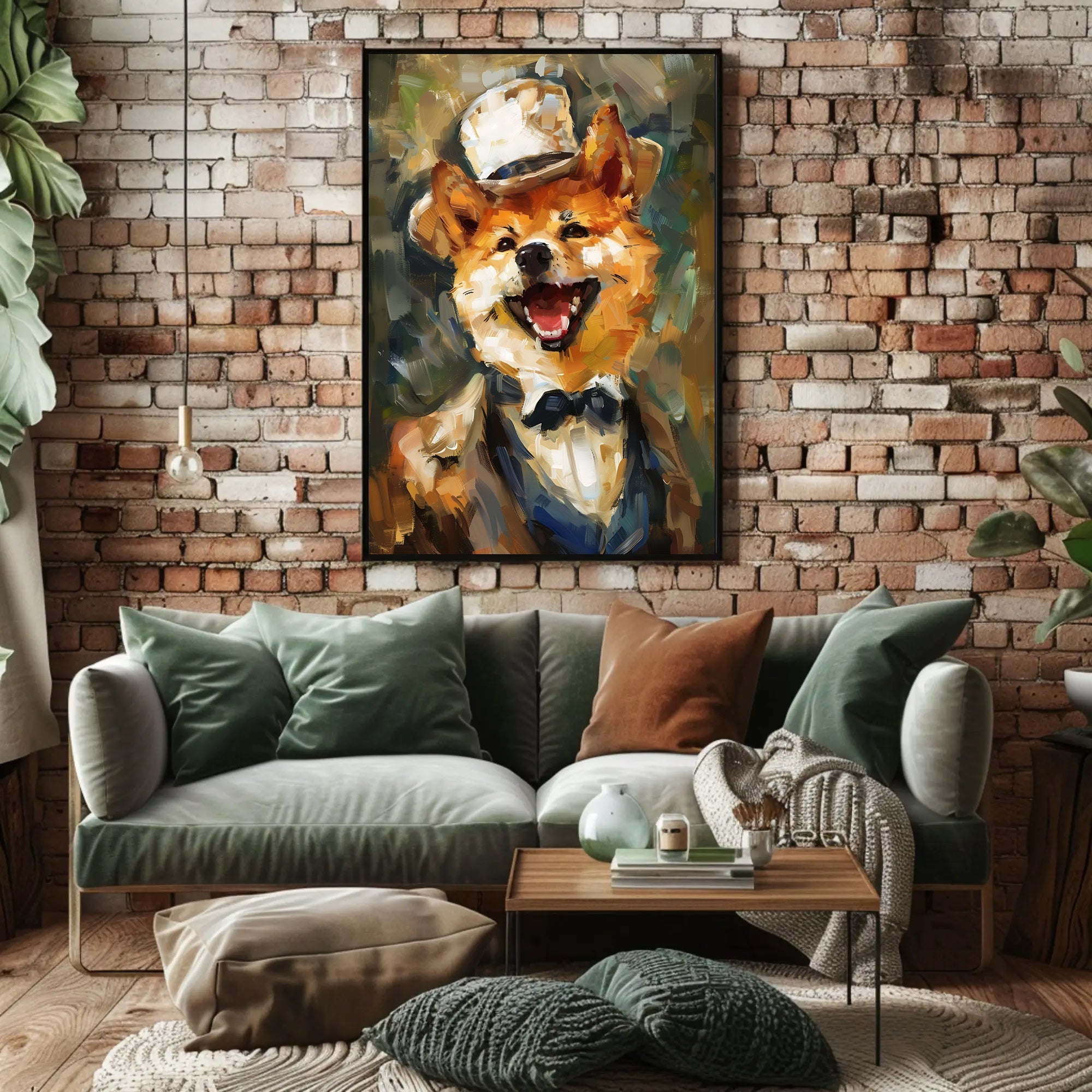Canine Elegance: Anthropomorphic Shiba Inu Artistic Poster PosterGoat