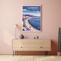 Cannes Coastal Elegance Vintage Travel Poster PosterGoat