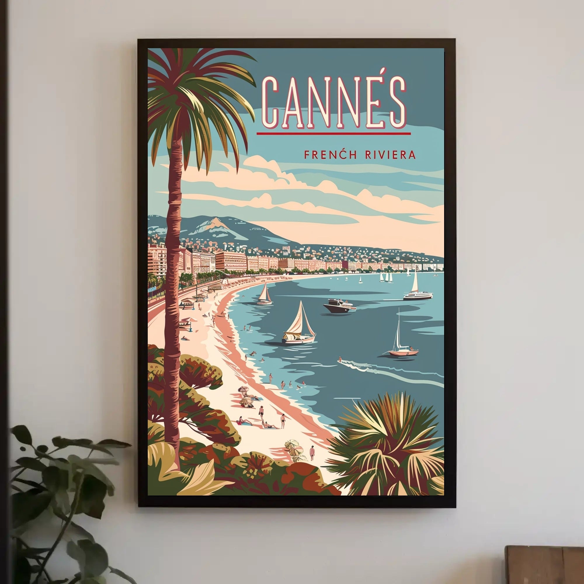 Cannes French Riviera Vintage Travel Poster PosterGoat
