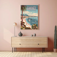 Cannes French Riviera Vintage Travel Poster PosterGoat