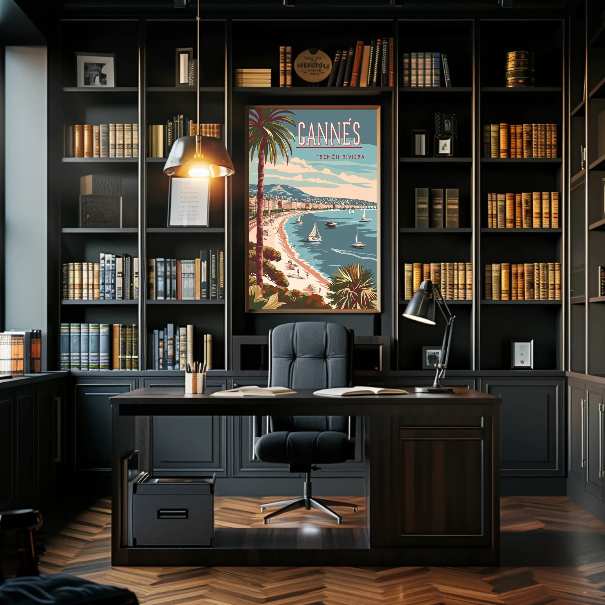 Cannes French Riviera Vintage Travel Poster PosterGoat