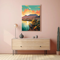 Cape Town Scenic Landscape Vintage Travel Poster PosterGoat