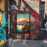 Cape Town Scenic Landscape Vintage Travel Poster PosterGoat