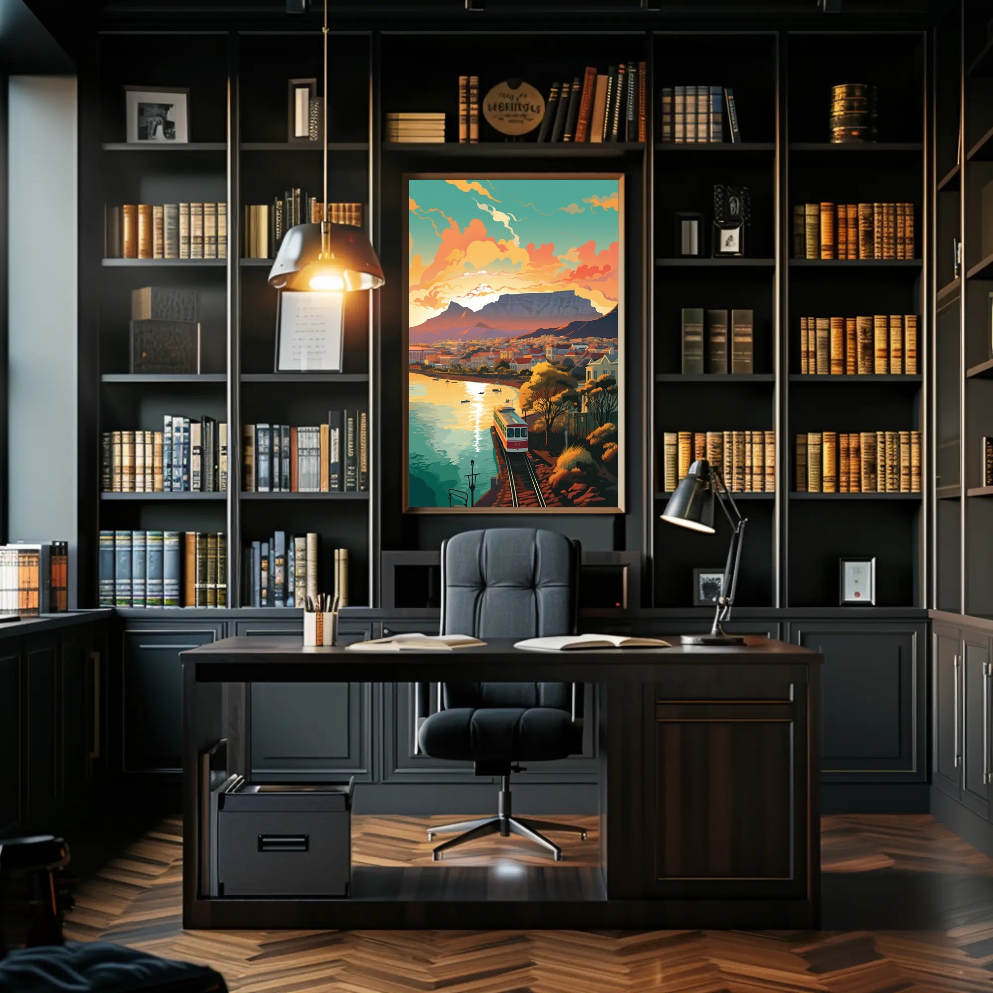 Cape Town Scenic Landscape Vintage Travel Poster PosterGoat