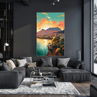 Cape Town Scenic Landscape Vintage Travel Poster PosterGoat