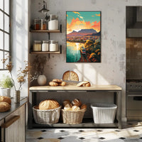 Cape Town Scenic Landscape Vintage Travel Poster PosterGoat