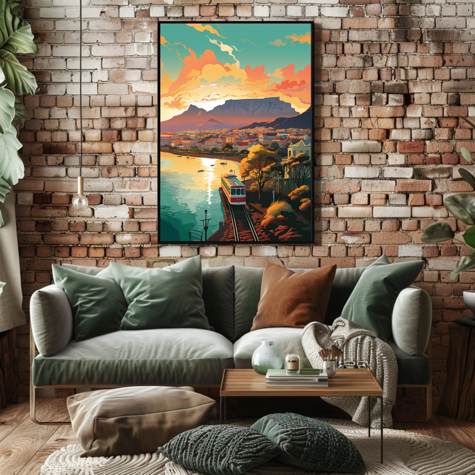 Cape Town Scenic Landscape Vintage Travel Poster PosterGoat