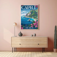 Capri Coastal Serenity Vintage Travel Poster PosterGoat
