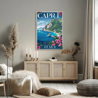 Capri Coastal Serenity Vintage Travel Poster PosterGoat