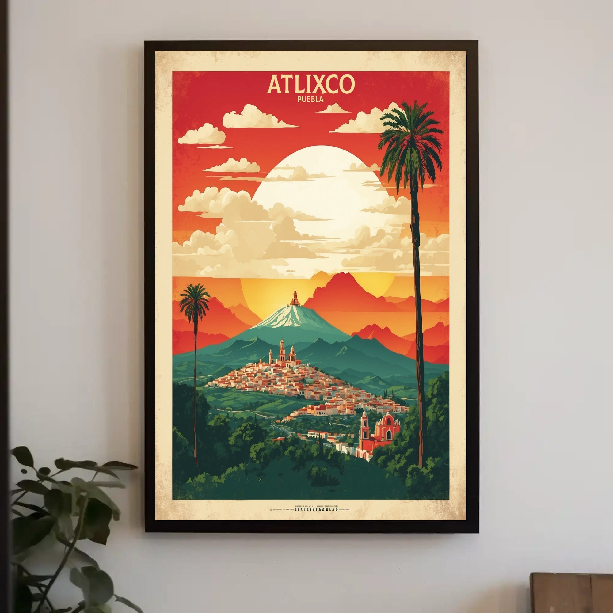 Captivating Mountain View of Atlixco Travel Poster PosterGoat
