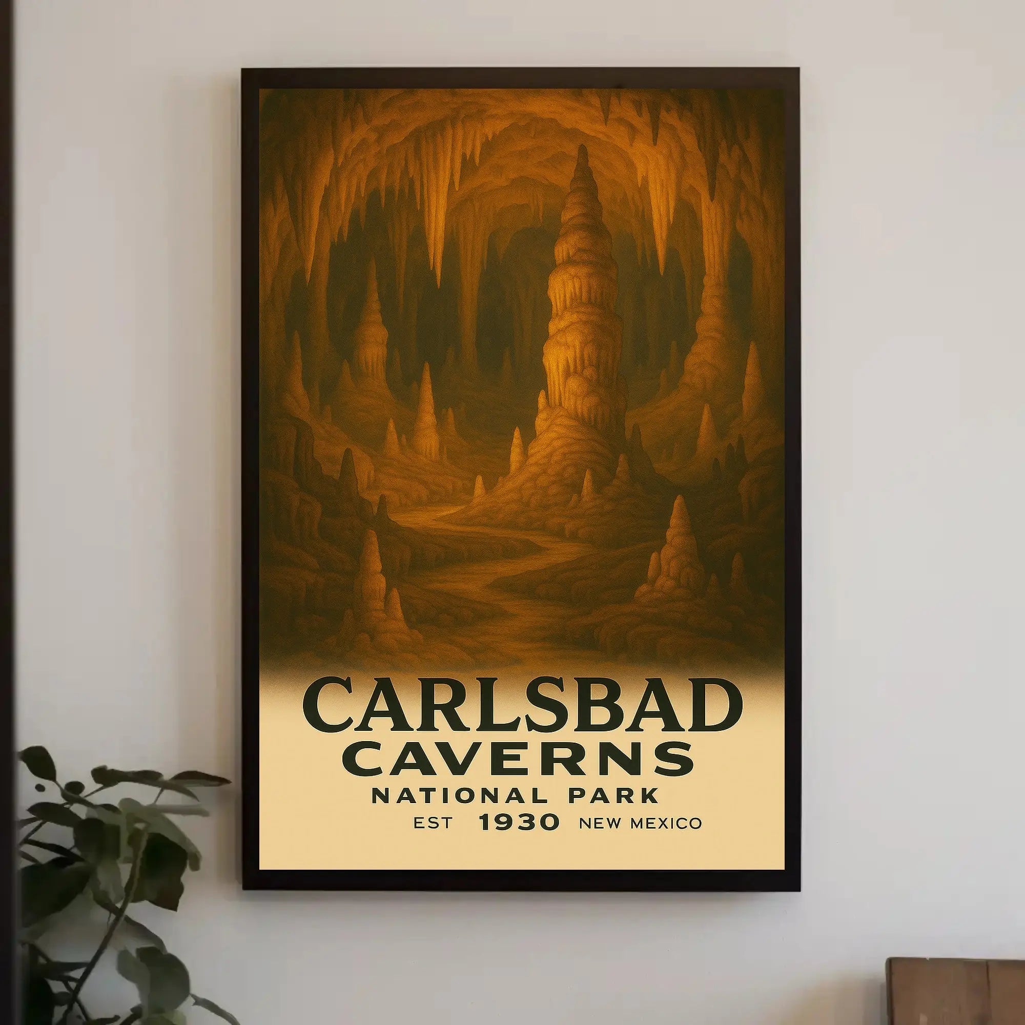 Carlsbad Caverns Vintage Adventure National Park Poster PosterGoat