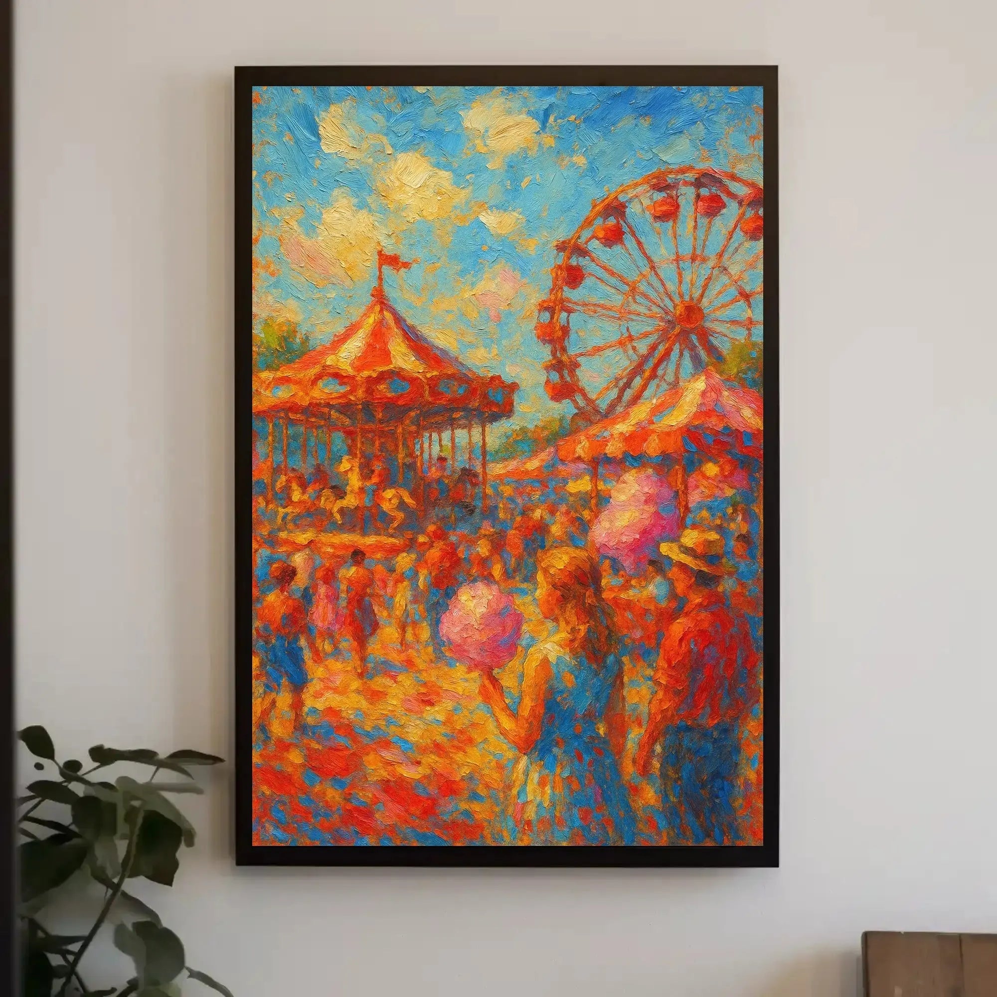 Carnival Amusement Park Vibes: Impressionist Artistic Poster PosterGoat