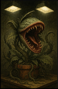Carnivorous Plant Emerges Fiercely: Fantasy or Mythology Poster PosterGoat
