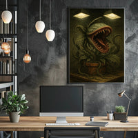 Carnivorous Plant Emerges Fiercely: Fantasy or Mythology Poster PosterGoat