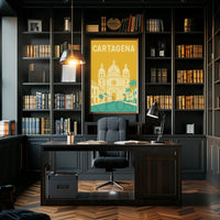 Cartagena Colonial Charm Travel Poster PosterGoat