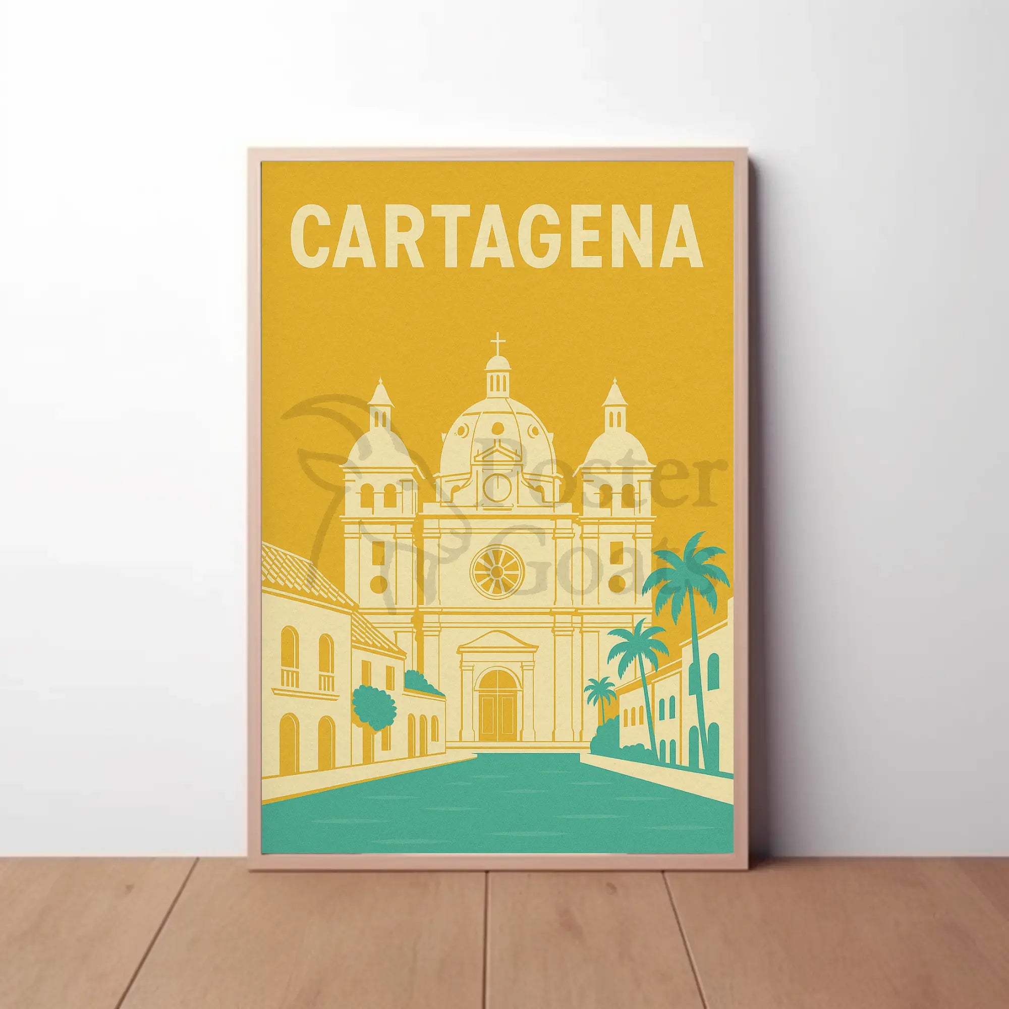 Cartagena Colonial Charm Travel Poster PosterGoat