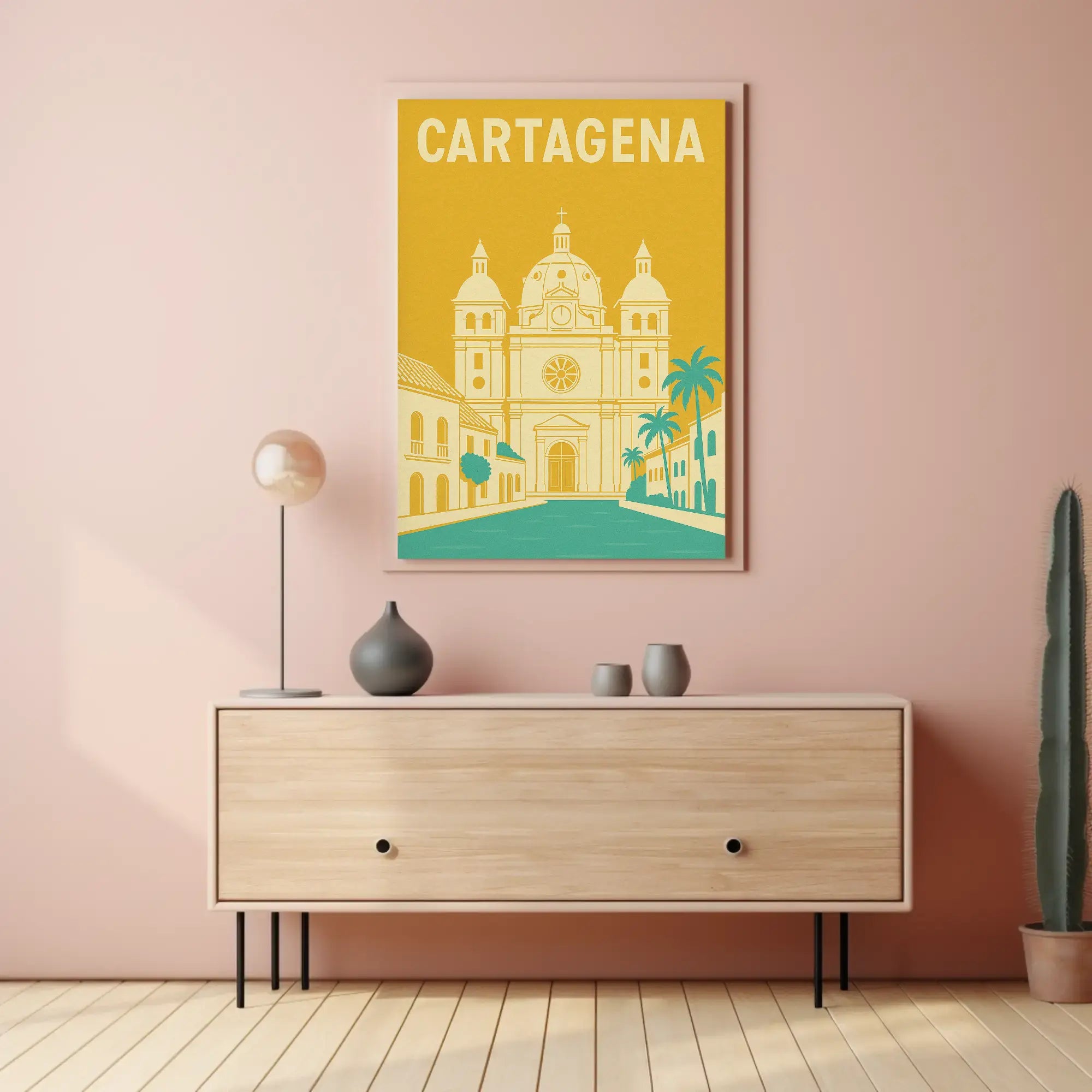 Cartagena Colonial Charm Travel Poster PosterGoat