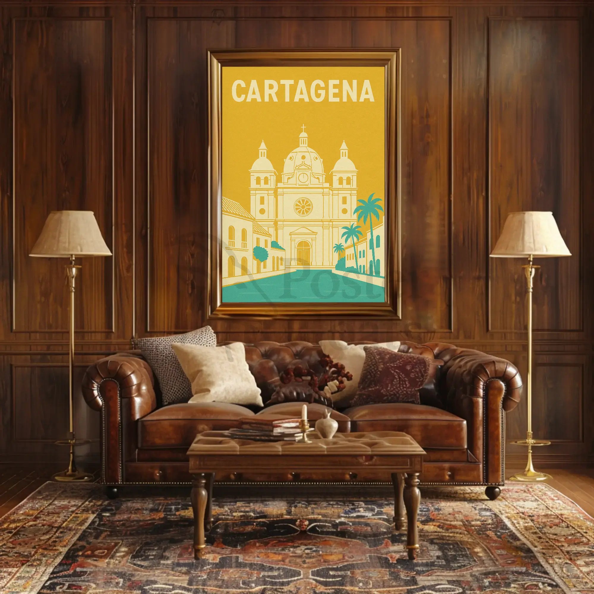 Cartagena Colonial Charm Travel Poster PosterGoat